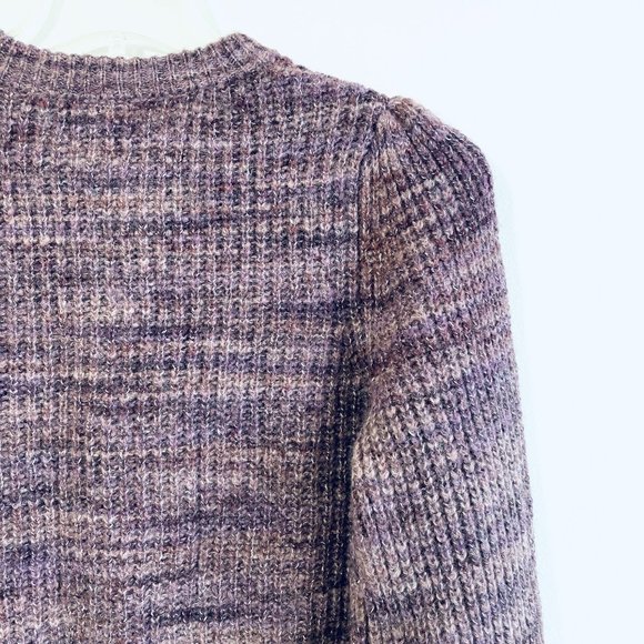 Who What Wear XS Front Gem Button Purple Women's Cardigan Crew Neck Long Sleeve - Picture 10 of 14